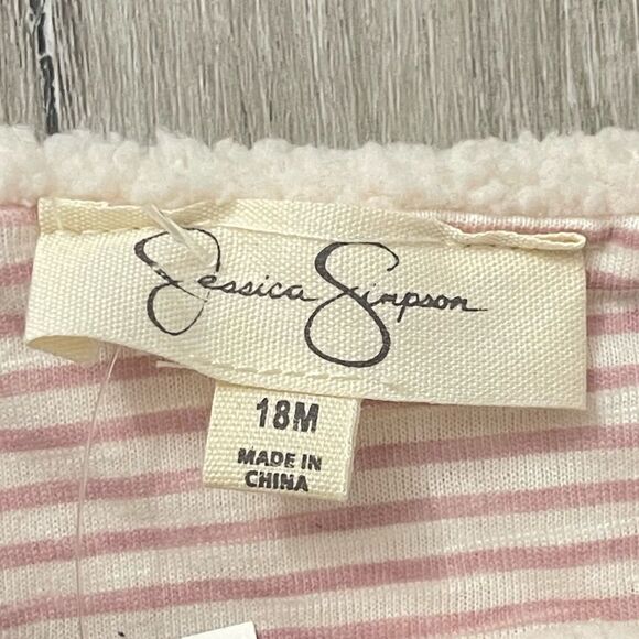 Jessica Simpson Baby Girl’s Cream Sherpa Button Front Sleeveless Vest 18M - Picture 3 of 11